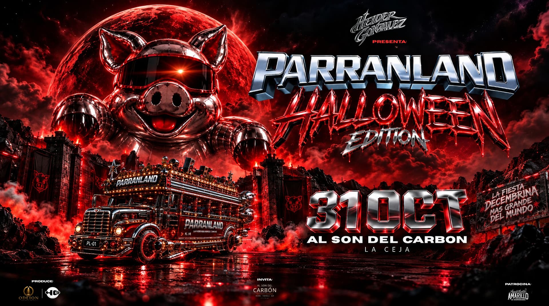 PARRANLAND Halloween Edition — 31 de octubre de 2026 en La Ceja