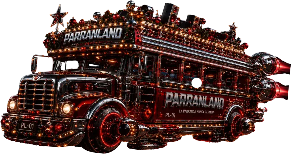 La chiva PARRANLAND viajando desde su mundo